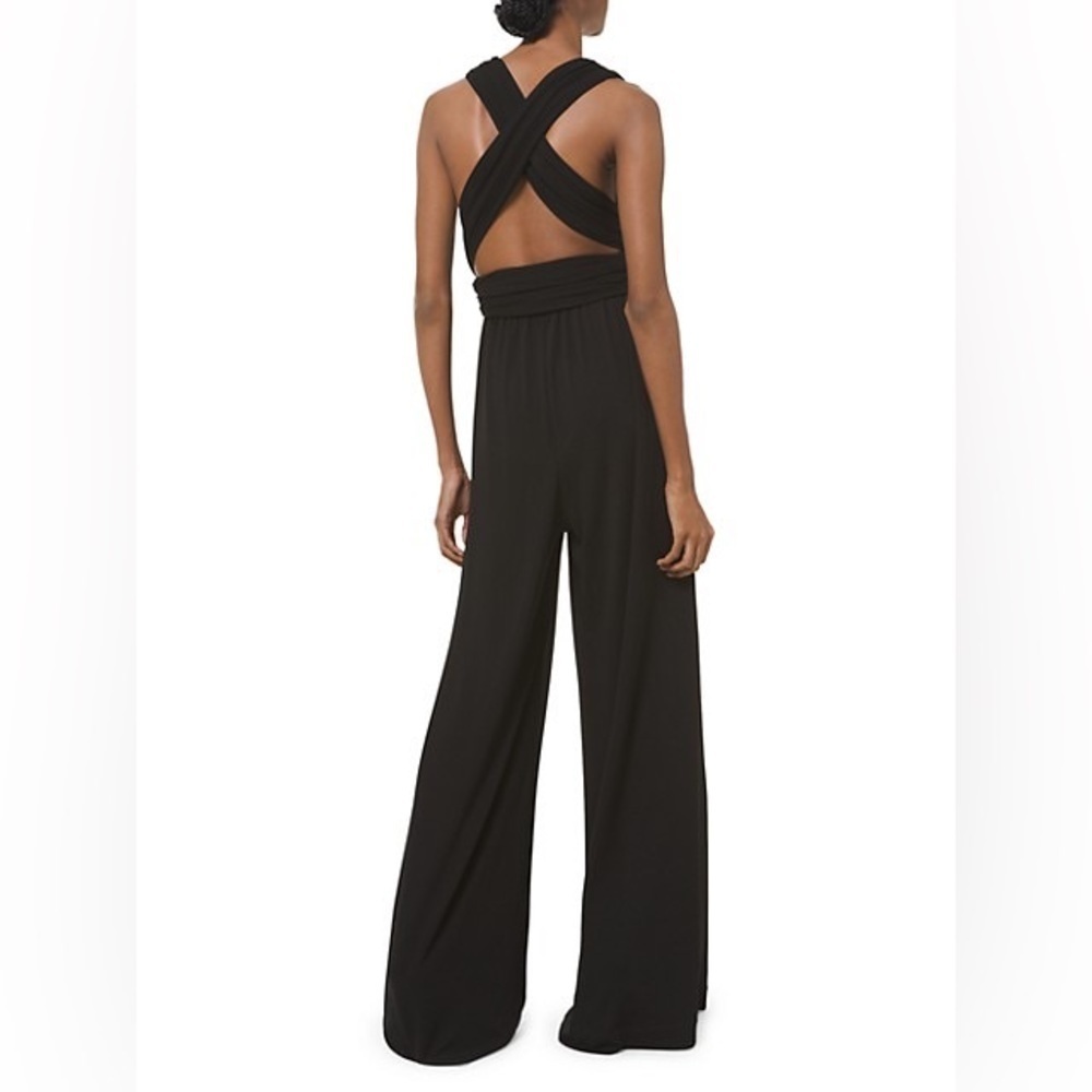 NWT Michael Kors Collection Black Tie Jumpsuit sz 10 - Picture 5 of 5